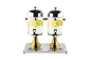 SOGA 16L Dual Stainless Steel Dispenser Beverage Juicer Transparent Commercial Drink Container Jug