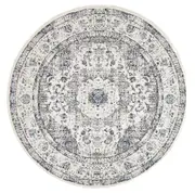 Evoke Parade Round Rug In White