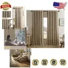 Stylish Taupe Velvet Curtains, Light Blocking & Noise Reduction, 2 Panels