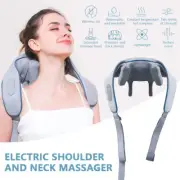 Electric Neck Massager with Heat Shiatsu Shoulder Back Portable Roller Pillow UK