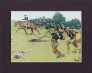 8X10" Matted Print Picture Art of War: Frederic Remington Charge of Rough Riders