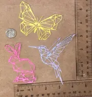 15 GEO SPRINGTIME cardstock paper die cut embellishments