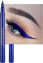 Coloured Eyeliner, Royal-Blue Eyeliner, Waterproof Liquid Eyeliner All Day Long-Lasting Eye Liners, Highly-Pigmented Colourful Eyeliner for Eye Makeup, Black, White(Only Royal-Blue)