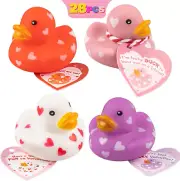 28 Valentine’s Day Gift Cards with Mini Rubber Duck Bath Toys for Classrooms