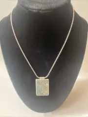 NWT Brighton FLORET Flower Butterfly Silver Reversible Pendant Necklace