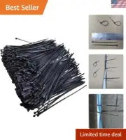 Durable 1000 pcs 4 Inch Cable Zip Ties - Weatherproof, Self-Locking Features