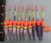 10 NEW WOOD SLIP FLOATS / BOBBERS PANFISH ICE FISHING NO FREEZE UP ON LINE B8