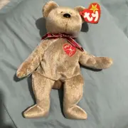 Ty Beanie Babies Signature Bear 1999 *RARE, ERRORS* Brown Excellent Retired Baby