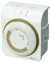 50001WD Indoor 24-Hour Heavy Duty Plug-In Mechanical Timer; 1 Grounded Outlet