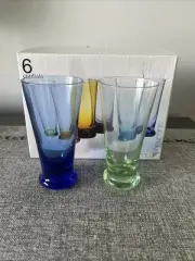 Chateau Orleans 6 Cordials Colored 3.25 oz Shot Glasses