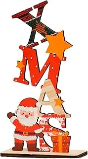 Santa Table Decorations - Letter Farmhouse Christmas Decor, Wooden Table Top Christmas Decoration | Farmhouse Christmas Decor Indoor Outdoor, Christmas Tabletop Decor for Tiered Tray