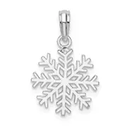 Sterling Silver De-Ani Rhodium-Plated Polished Cut-Out Snowflake Pendant