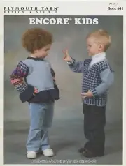 Plymouth Yarn Knitting Pattern Book 641 Encore Kids 8 Designs for Kids Size 4-10