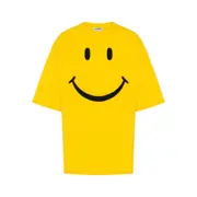 [Moschino] Moschino Smiley-print T-shirt M YELLOW