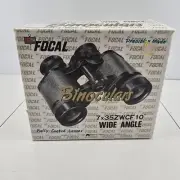 Kmart Vintage Focal 7x35 ZWCF 10 degree Wide Angle Binoculars Black with Case