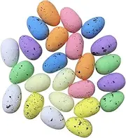 TEHAUX 1 Set 150 Pcs Imitation Quail Eggs Fake Eggs with Patterns Faux Decorations Decorating Fake Kit Decorative Quails Eggs Small Eggs Party Color Nest Foam