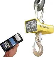 [JAJAJ] Industrial Digital Crane Scale Electronic Crane Scale 3000KG/3T Precision Wireless Hanging Scale Remote Control Scale for Widely Used for Farm,Livestock,Factory,Construction(Printing Meter)