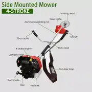 4 STROKE Brush Cutter Pole Whipper Snipper Lawn Trimmer Edger Brushcutter7 Head