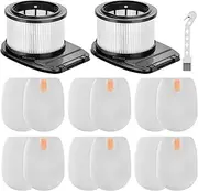 IZ662H Filter Replacement for Shark IZ662H Vertex Pro Lightweight Cordless Stick Vacuum Cleaner, DuoClean Powerfins Vacuum Part XHFIZ600 & XFFKIZ500, 2 HEPA Filters, 6 Foam & Felt Filters …
