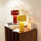 Portable Cordless Mushroom Table Lamp Dimmable Rechargeable Modern Touch Lamp