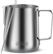 Milk Frothing Pitcher, 20Oz Espresso Steaming Pitchers Stainless Steel Cappuc...