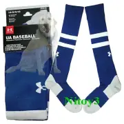 Under Armour High-Performance Baseball Socks-Anti Odor Over Calf Men Large Royal