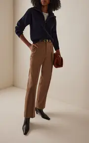 [Giuliva Heritage] The Leandra Zipped Cotton Knit Sweater