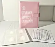 Brand New 100 Envelope Challenge Binder Pink 100 Day Challenge Savings Notebook