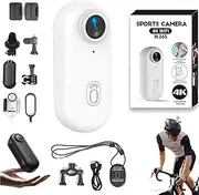 Treklon - Treklon Body Camera, Stallion Frames Body Camera, HD 1080p/4k Pocket Action Cam, 170° Wide Angle, with Audio and Video Recording Wearable for Cycling, Diving, Ski (White,1080P)