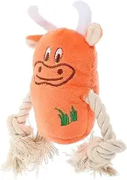 Abaodam Cow Squeaky Dog Toy Interactive Chew Toy for Dogs for Indoor and Helps Reduce Boredom Stimulates Hunting Instincts and Soft Design