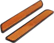WYJDZSW Motorcycle 2 PCS Plastic Front Fork Reflector Lower Legs Slider Safety Warning Compatible with Harley Lower Leg Sliders Dyna Super Glide FXD