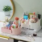 Rotating Base Cosmetic Storage Rack PP Desktop Holder for Makeup Tools