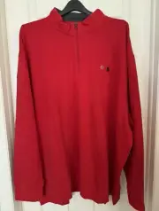 Polo Ralph Lauren Big & Tall Men’s 5X-BIG Luxury Jersey Quarter-Zip Pullover Red