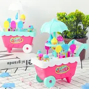 Kids Gift Ice Cream Trolley Play Set Kids Pretend Play Toy Food Toys Gift New