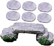 HYTROVE Mini Garden Bridge Micro Landscape Bridge Resin Stepping Stone Adornment DIY Decorative Piece