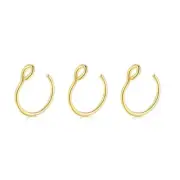 2/3/5Pcs 316L Stainless Steel Fake Nose Ring for Women Men, C Shape Clip on Lip