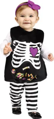 Skelly Belly Little Child Costume Skeleton Tunic Halloween Funworld