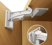 Cabinet Locks Child Safety, Baby Proof Safety Latches for Kitchen & Bedroom Cabinets & Cupboards Drawers with & 3M Adhesive & 20 Screws Durable Fixed Invisible Spring No Drill - 10 Pack