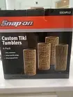 NIB SNAP-ON COLLECTOR TIKI 20 oz. Tumblers. Unique Tool Design SSX24P112 4 Pack