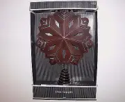 NEW NIB Christmas Snowflake Bronze Tree Topper Metal