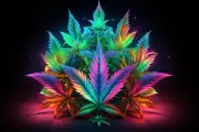 Cannabis Leaf UV tapestry, Blacklight Reactive, Psychedelic Wall Hanging, DMT