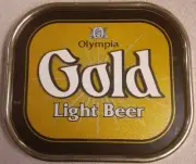2- VTG New NOS Olympia Gold Light Beer Sign Gitter Rare Old Stock Comes W/ Box