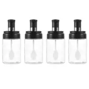 4 Pcs Integrated Seasoning Bottle Condiment Pot with Jar The