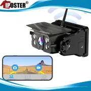 Solar Wireless Magnetic Backup Camera Rec 1080P for Car Truck Rear View Reverse