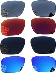 [Acefrog] 4 Pairs Polarized Replacement Lenses for Oakley Holbrook OO9102 Sunglasses, Perfectly Fit, Shatterproof, Anti-scratch, Value Pack,Black+Star Silver+Winter Sky+Jaffa Orange