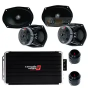 Cerwin Vega 6"X9" 2-way Coax Speakers 1″ Tweeters 1200W 4-CH Class D Amplifier