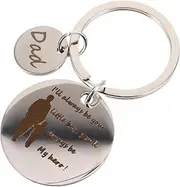 [Generic] Dad Keychain present Stainless Steel Key Ring Pendant Stylish Backpack Ornament for Father's Day Birthday Year and Thanksgiving Durable and Lightweight Keychain for Men