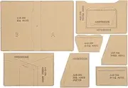 Respicefinem Clear Acrylic Wallet Pattern Stencil Template Passport Set Ideal for Leather Hand Craft DIY Featuring Protective Film Durable Material Transparent Pattern Compact