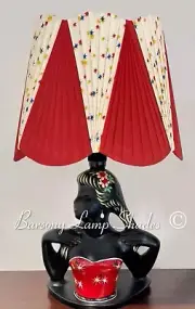 *NEW DESIGN* PLASTIC RIBBON RED & STARBURST LAMPSHADE for BARSONY LADY LAMP