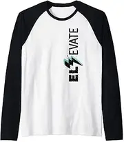 [Disney] Sneakerella Elevate Lightning Bolt Vertical Logo Raglan Baseball Tee
